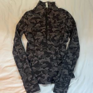 Lululemon Camo print quarter-zip jacket
